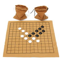 90Pcs Go Bang Chess Game Set Suede Leather Sheet Board Children Educational Toy