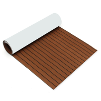90X240cm Dark Brown With Black Eva Foam Teak Boat Flooring Sheet Yacht Synthetic Teak Decking Pad