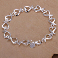 925 Silver Plated All Kelp Bracelet Metal Buckle Chain Bracelet