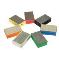 95*58Mm 60 3000 Grit Diamond Hand Pad For Granite Concrete Marble Glass Polishing