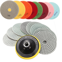 9Pcs 4 Inch 50 To 6000 Grit Diamond Polishing Pads For Granite Marble Polish