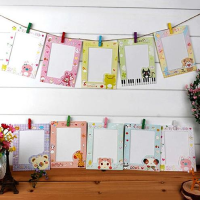 9Pcs 6 Inch Diy Wall Hanging Photo Frame Creative Children Animals Cartoon Paper Pictures Film Album