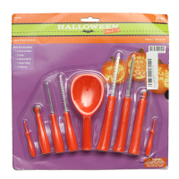 9Pcs Halloween Pumpkin Carving Tool Kit Children Safety Carved Pumpkin Lights Making Tools Set