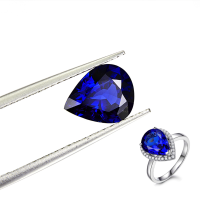 9X11mm Blue Gemstones Diamond Artificial Sapphire Jewelry Diy Making Loose Gemstone Decoration