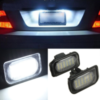 A Pair 18 Led Bulb License Number Plate Light For Benz C Class