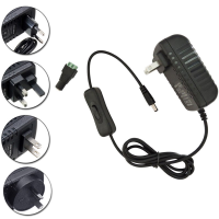 Ac85 265v To Dc12v 2a 24w Power Supply Adapter With Switch For Led Strip Light