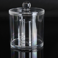 Acrylic Clear Cotton Swabs Organizer makeup Cosmetic Storage Holder Case Powder Box