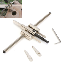 Adjustable 40 300mm Circle Hole Saw Drill Bit Metal Wood Cutter Kit Diy Tool