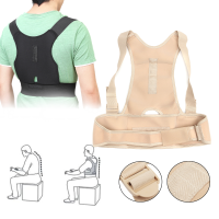 Adjustable Elastic Back Lumbar Support Posture Correction Shoulder Brace Belt