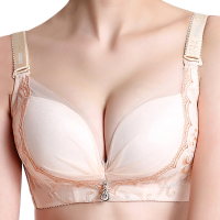 Adjustable Gather Wireless Cd Cup Thin Lace Embroidery Bra