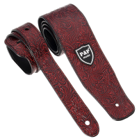 Adjustable Pu Leather Durable Embossed Snake Guitar Strap For Acoustic Electric Bass