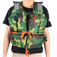 Adult Foam Flotation Camouflaged Life Jacket Vest With Whistle Boating Swimming Safety Life Jacket