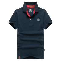 Afsjeep Mens Turn Down Collar Soft Cotton Polo Shirt Solid Color Slim Fit Casual T Shirt