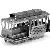 Aipin Diy 3d Puzzle Stainless Steel Model Kit Perth Tram Explore Silver Color