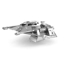 Aipin DIY 3D Puzzle Stainless Steel Model Kit SNOWSPEEDER Silver Color