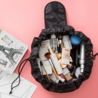 All In One Fashion Large Capacity Drawstring Cosmetic Bag Unique Structure Make Up Bag Travel Portable Storage Pouch