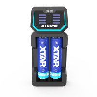 Allmaybe D2 2Slots EU Plug Rapid Smart Protection function 18650 Charger Revive Damaged Low Voltage Battery