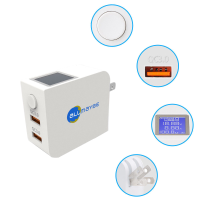 Allmaybe EU2 QC3.0 Universal LCD Display 2Ports USB Output Smart Speed boosting Mini USB Charger Wall Charger