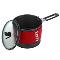 Alocs 1.4L 1 2 Person Fast Heating Pot Camping Picnic Jacketed Kettle Cookware