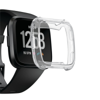 Anti Scratch Front Case TPU Cover Screen Protector For Fitbit Versa