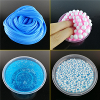Anti Stress Beads Slime Toys Kids Children Fluffy Clear Glitter Slime Mud Toy