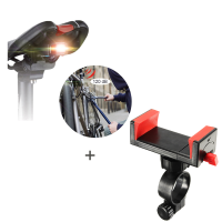 Antusi A4 3 In 1 Bicycle Wireless Burglar Taillight And T6 Bike Phone Holder For Phone Up To 6.5In