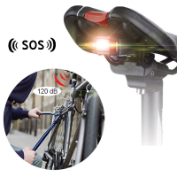 Antusi A4 3 In 1 Bicycle Wireless Rear Light Burglar Alarm Brake Induction Start Anti Theft Sos Smart Bell