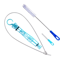 Aotu Outdoor Cycling Water Bag Cleaning Kit Hydration Water Bladder Bag Cleaner Cleaning Tube Hose Sucker Brushes Drying Rack