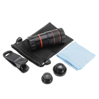 Apexel CL 19B85 4 in 1 8X Telescope Zoom Fisheye Wide Angle Macro Lens for Mobile Phone Tablet