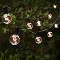 Arilux® 25ft String Holiday Light With G40 E12 Globe Clear Bulb For Backyard Patio Christmas Decor