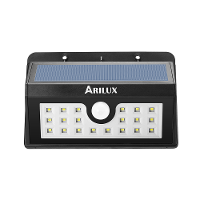 Arilux® Al Sl02 Wireless Solar Powered 20 Led Waterproof Pir Motion Sensor Outdoor Wall Light
