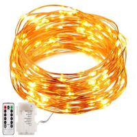 Arilux® Battery Powered 8 Modes Waterproof 50 Leds Copper Wire String Light With Remote Control
