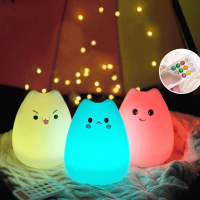 Arilux® Rechargeable Silicone 7 Colorful Cute Cat Animal Usb Led Night Light Lamp + Remote Control