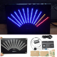 Ask11 Vu Table Led Music Spectrum Display Fan Shaped Pointer Level Diy Light Cubic Kit