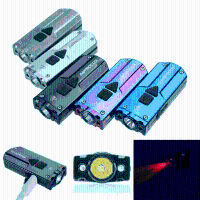 Astrolux K1 Nichia 219c+365nm Uv+red Led 300lm New Driver Usb Stainless Steel Mini Led Keychain