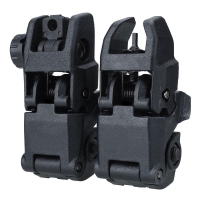 Aurktech 2 Pcs/lot 20mm Rail Gen1 Tactical Folding Front Rear Flip Up Backup Sights Set