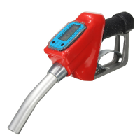 Auto Motorcycle Fuel Gasoline Petrol Oil Delivery Gun 1'' Nozzle Dispenser With Flow Meter