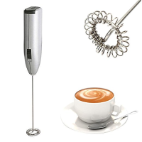 Automatic Milk Frother Electric Handhold Stainless Steel Mini Coffee Milk Mixer Portable Frother