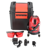 Automatic Self Leveling 5 Line 6 Point 4V1H Rotary Laser Level Measure Kit Set