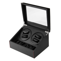 Automatic Watch Winder Carbon Fiber Jewelry Storage Case Watches Display Box