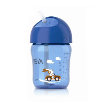 Avent 260ml/9oz Cartoon Baby Straw Cup Water Drinking Bpa Free Bottle Child Feeding Cup For 12 Months+ Baby Travel School Using