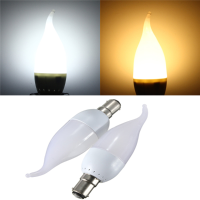 B15 3w White Warm White Led Candle Flame Light Chandelier Bulb Ac 220v