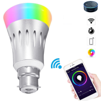 B22 7w Rgb Wireless Wifi App Led Smart Light Bulb Work With Echo Alexa Google
