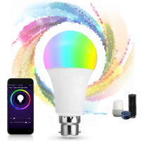 B22 9W RGB+CW WIFI LED Smart Light Bulb for Echo Alexa Google Home AC85 265V