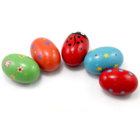 Baby Colorful Wooden Sand Egg Percussion Instrument Music Toy