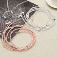 Bakeey™ Pearls Earphones Jewellery Necklace 3.5Mm Earphone Headphone For Smartphone