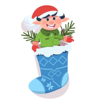 Banggood Christmas Socks With 1pcs Waist Bag