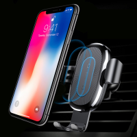 Baseus 2 In 1 Qi Wireless Car Charger Gravity Auto Lock Air Vent Phone Holder Stand For Iphone 8 X