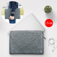 Baseus Slim Waterproof Soft Heightened Fluff Lining Zipper Laptop Bag For Macbook Air/pro 13 Inch