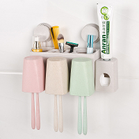 Bathroom Supplies Wheat Straw Wash Multi Functional Wash Set Toothpaste Tumbler Toothbrush Holder
